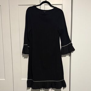 Elegant Black Dress with Ruffle Details